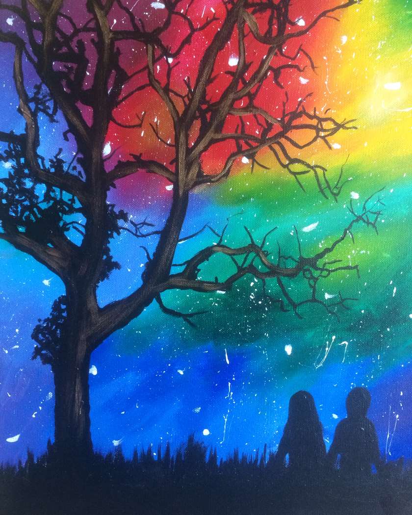 Black Light! IN STUDIO CLASS ❤🎨😍 11x14 Doors Open at 6:40! Reserve today, Space Limited; One Canvas per Painter