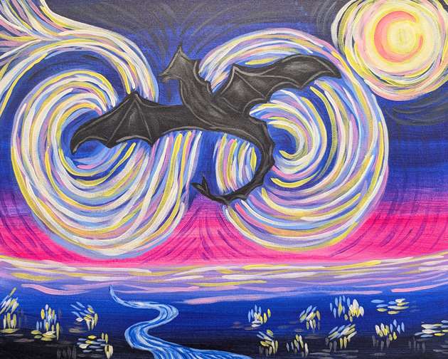 Starry Night Dragon Flight