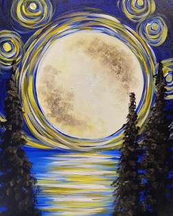Starry Night Moon