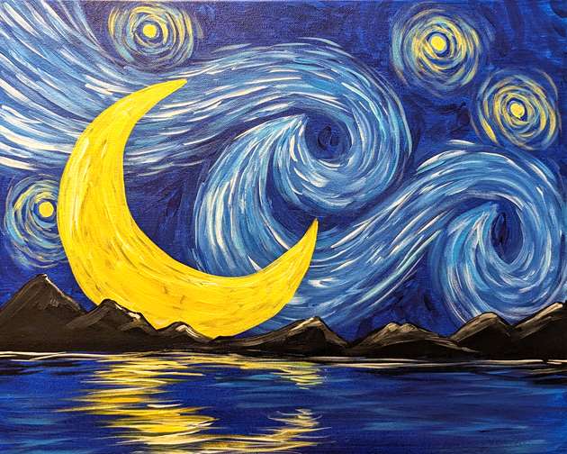 Starry Night Under the Moon