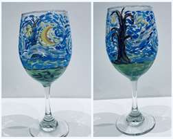 Starry Night Wine Glasses