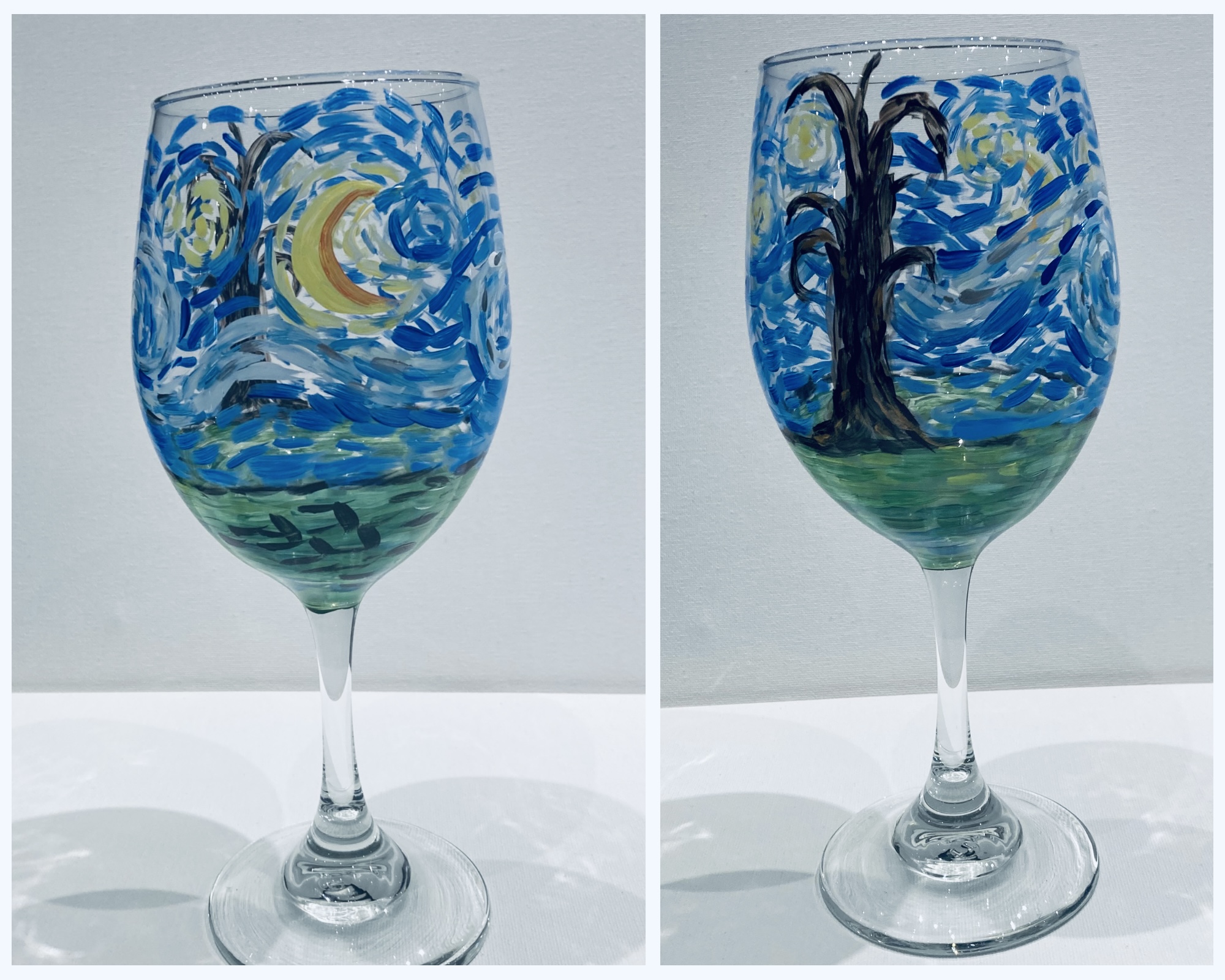 wine glass shades Colored Crystal Wine Glass Set of 6