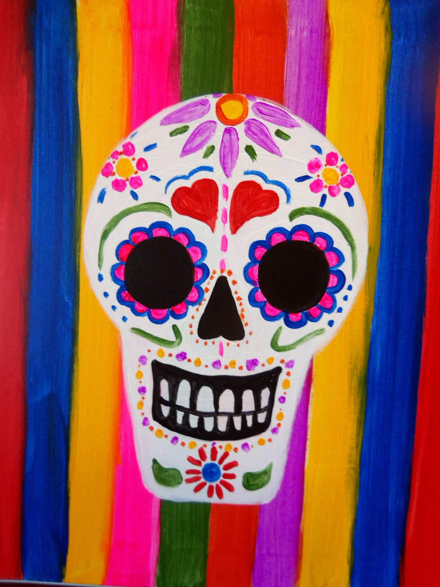 Sugar Skull Pinot S Palette Painting   Sugar Skull 