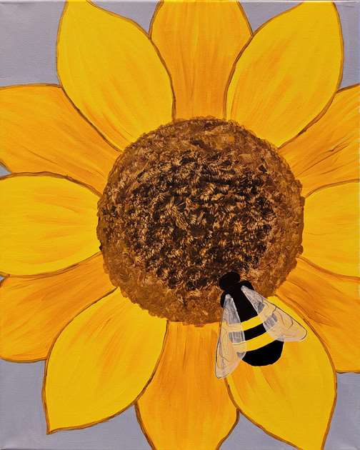 Sunflower and Bee