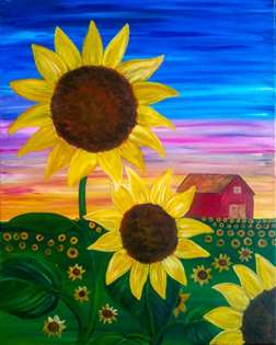 Sunflower Field Of Dreams Pinot S Palette Painting
