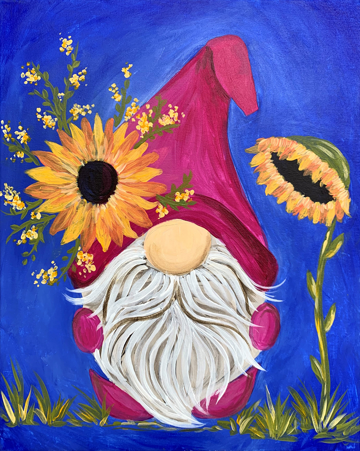 Sunflower Gnome - Pinot's Palette Painting