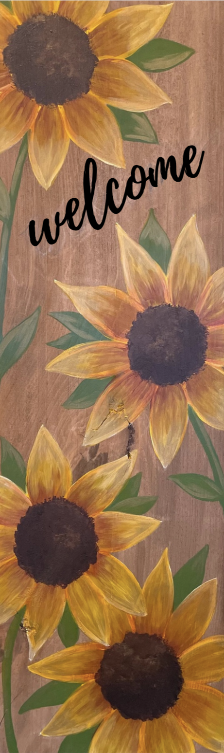 Sunny Sunflower Wood Board