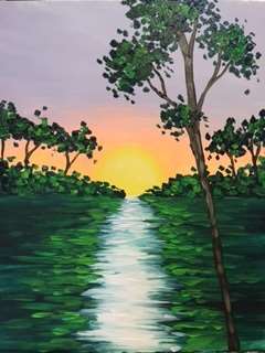 Sunset On The Stream