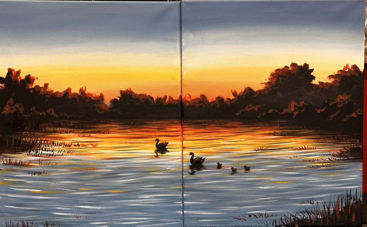 絵画 Sunset Bathtime Sunset Swim Date Night - Fri, Jun 19 7PM at Barrie