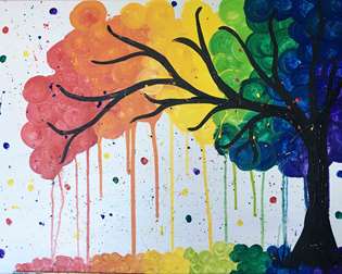 Swirly Rainbow Tree