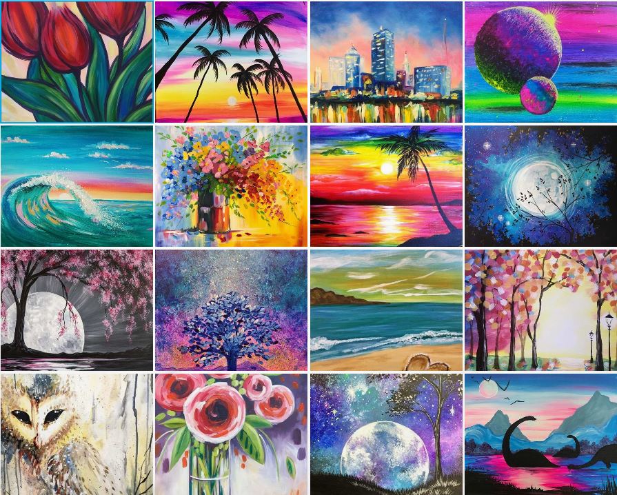 Take Home Kits PreRecorded Video Tutorial Pinot's Palette Painting