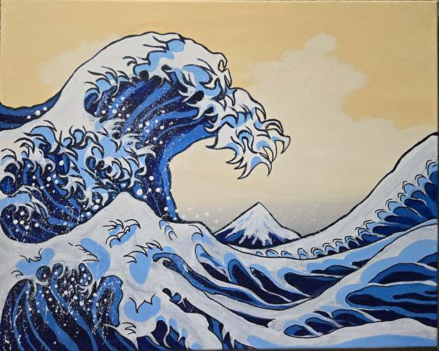 The Great Wave Pinot's Palette Painting
