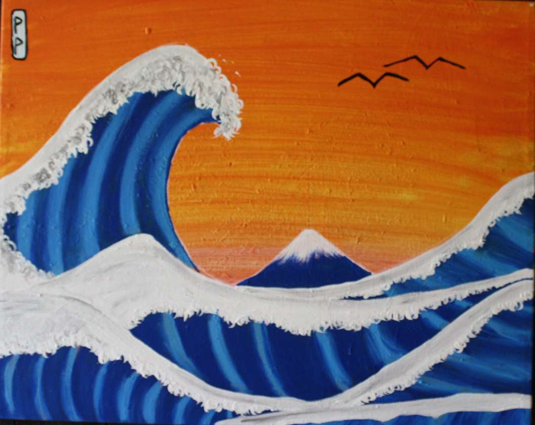 The Great Waves Pinot's Palette Painting