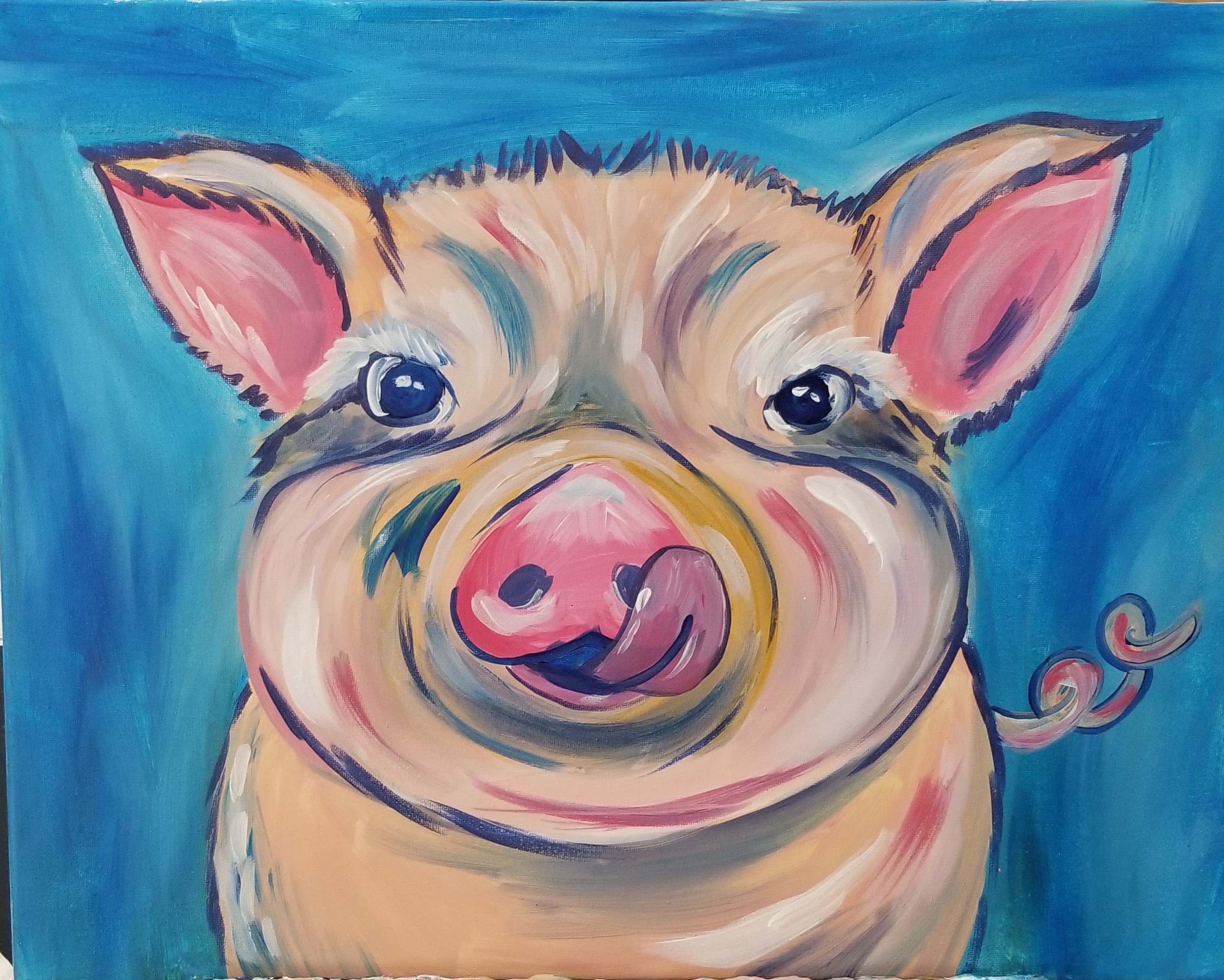This Little Piggy - Pinot's Palette Painting