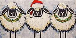 Three Festive Sheep