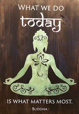 Today Matters Buddha Wood Board 