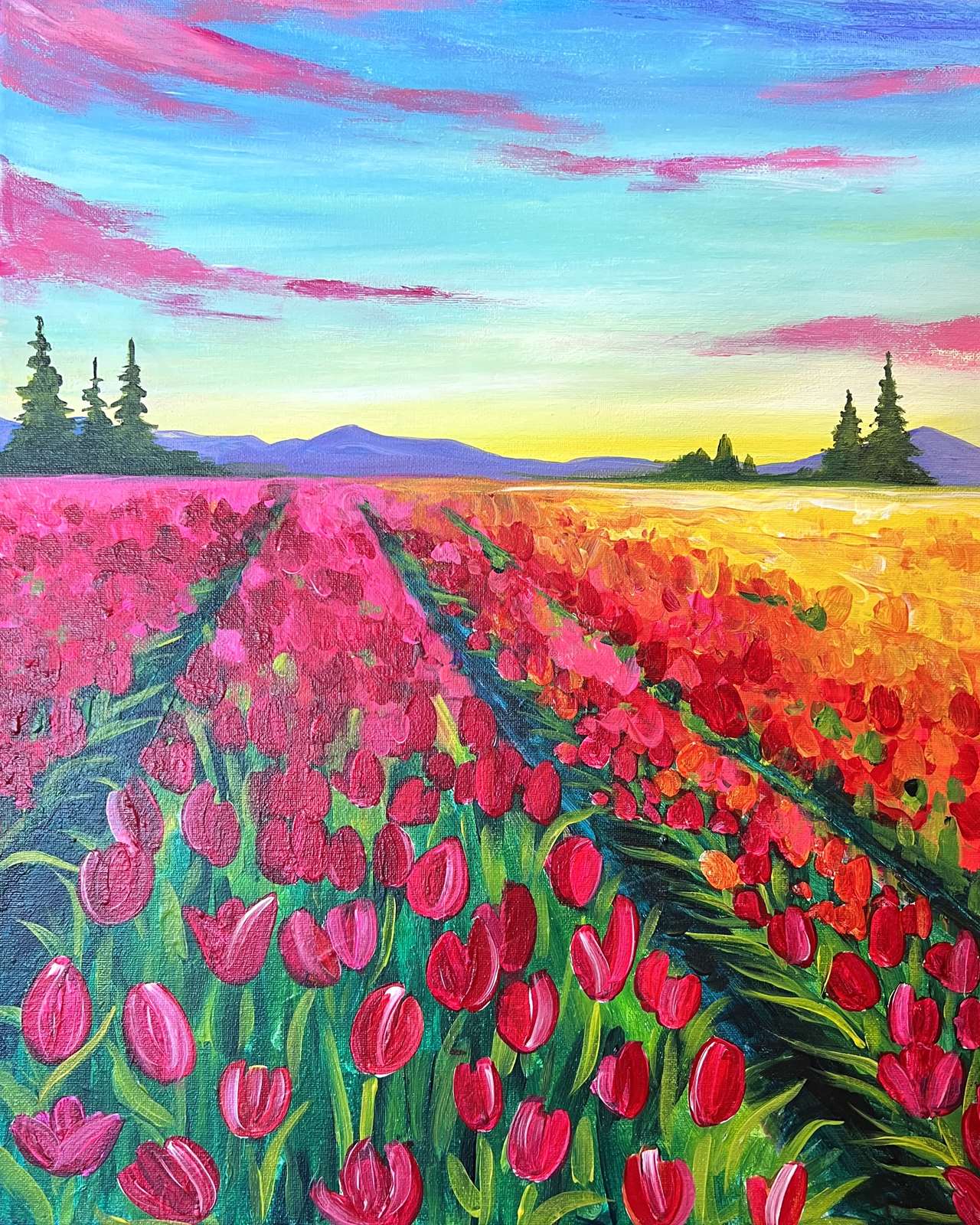 Tulips Painting Tulips Painting