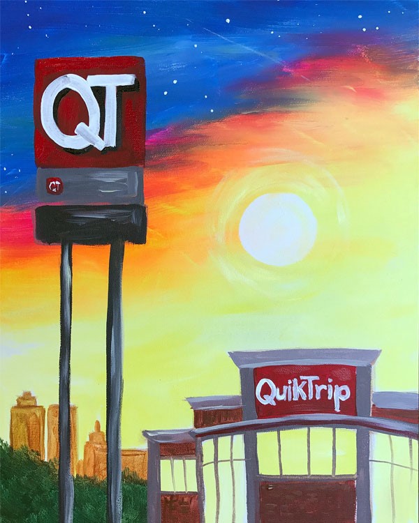 Tulsa Quiktrip Pinot's Palette Painting