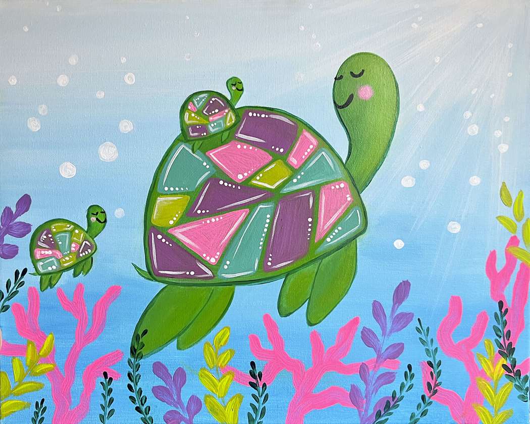 Family Fun Painting. Paint on an 11x14 canvas
