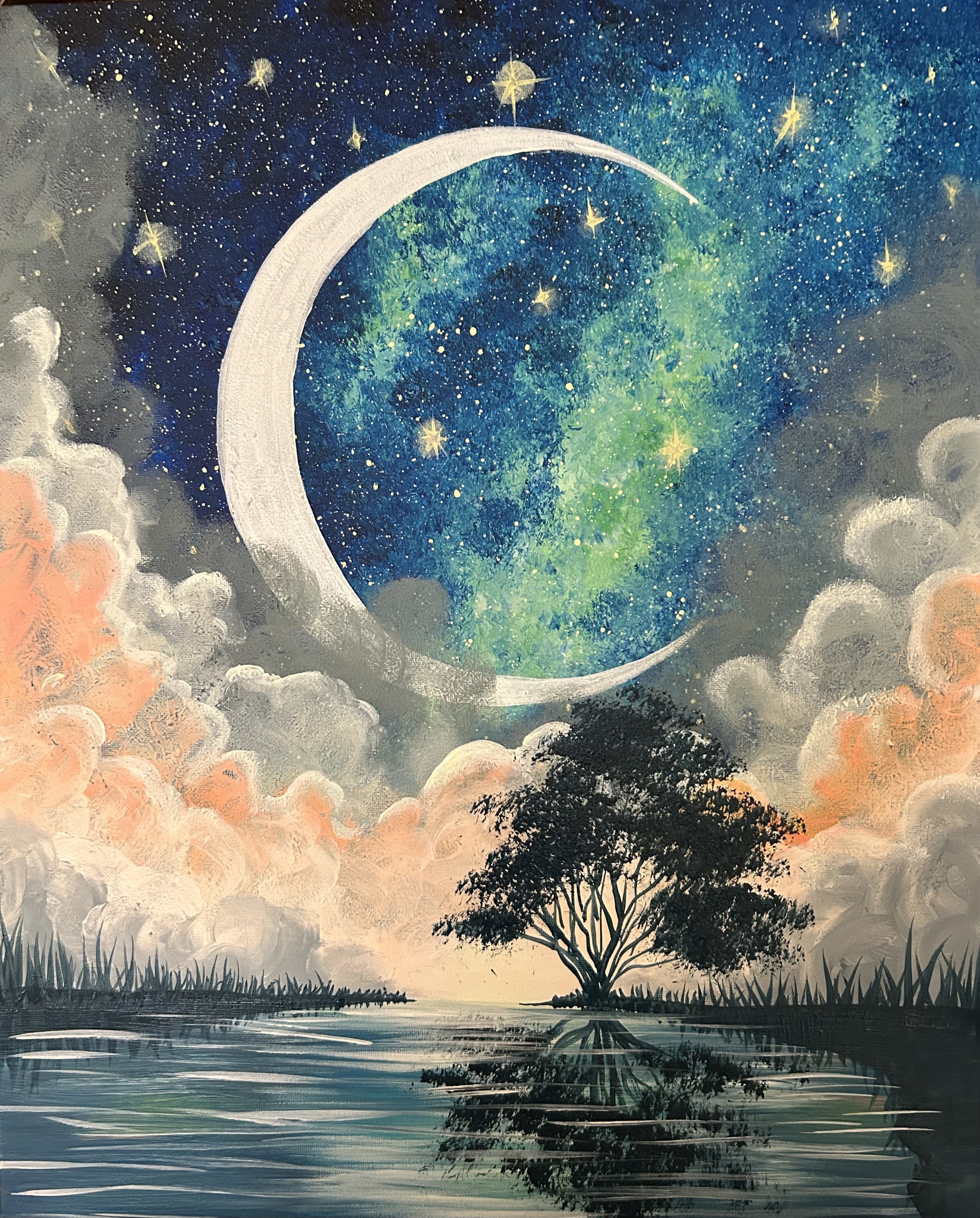 Under the Moonlight - Pinot's Palette Painting