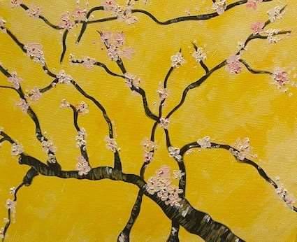Van Gogh's Almond Blossoms on Yellow