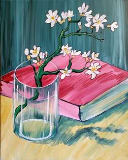 Van Goghs' Almond Branch in a Glass with a Book