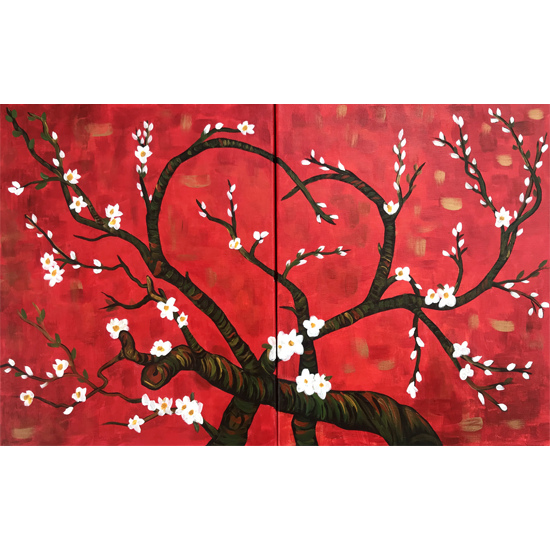 Valentine's Day Date Night - Two Canvases make one big picture!