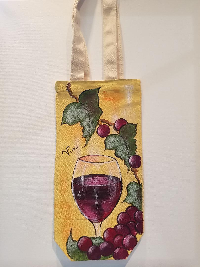 Vino Wine Tote Pinot's Palette Painting