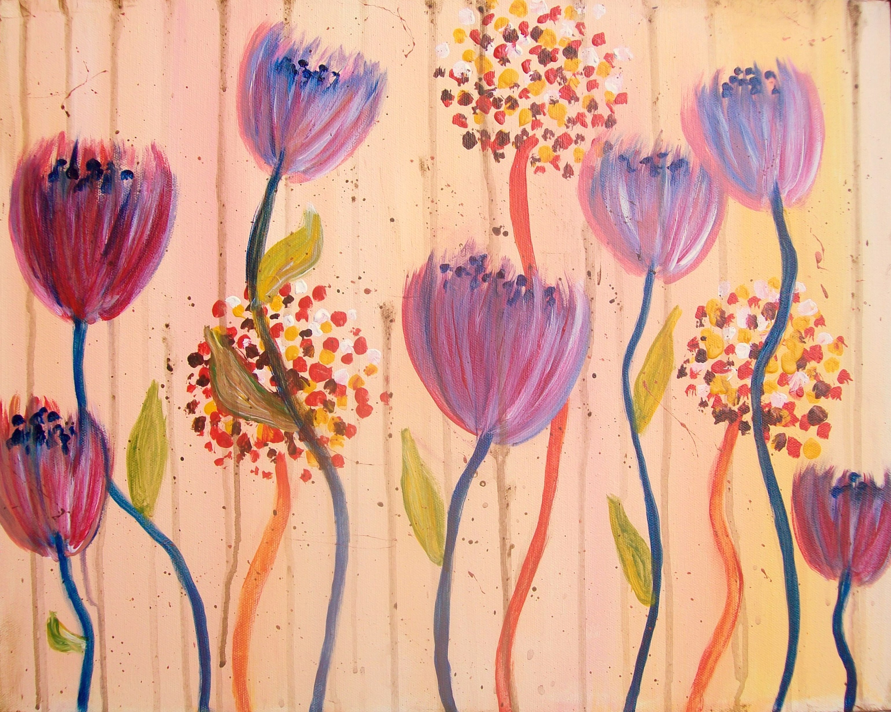 Vintage Flowers   Pinot's Palette Painting