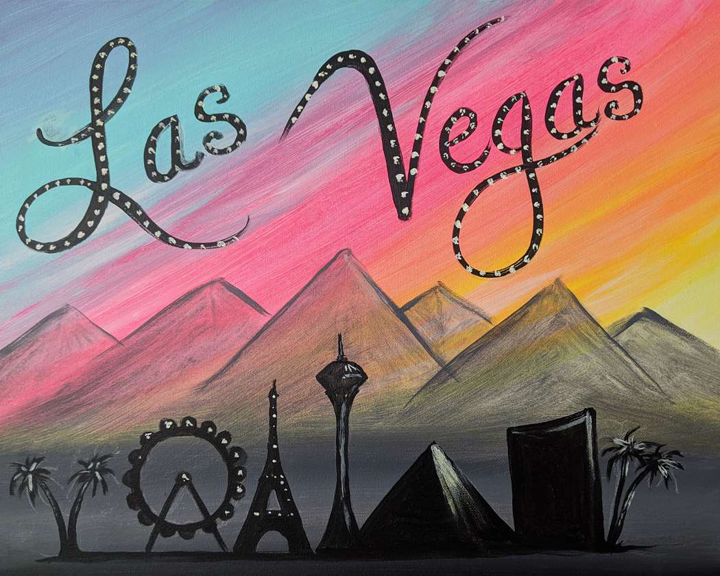 Viva Las Vegas Pinot s Palette Painting viva-las-vegas-pinot-s-palette-painting