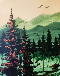 Watercolor Pines