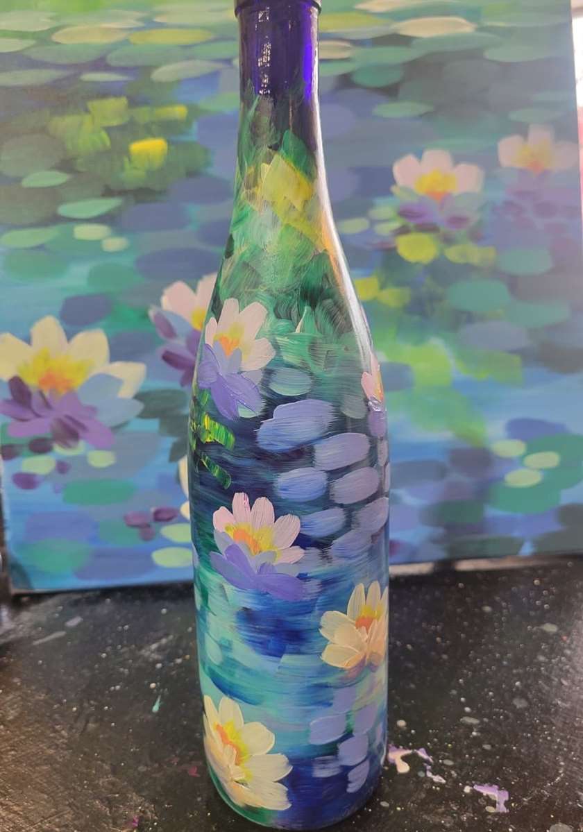 Paint on Wine Bottles with Cork Lights!