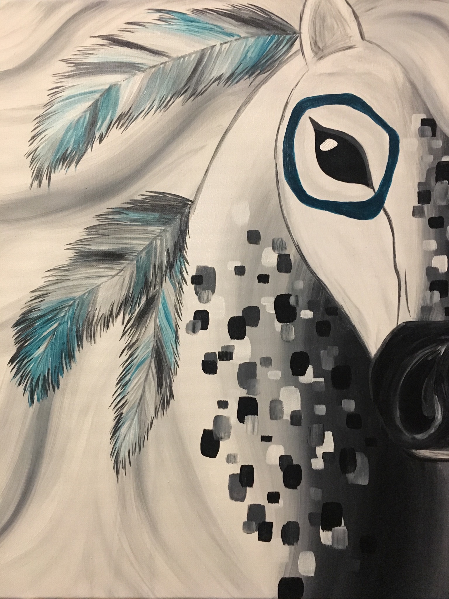 Whispering Horse Pinot's Palette Painting