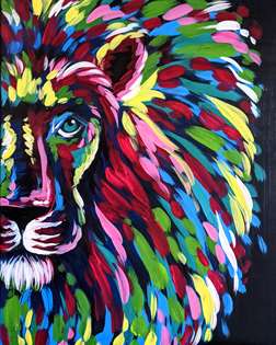Wild Colorful Lion