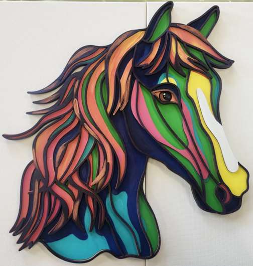 Wild Mane Wood Cutout