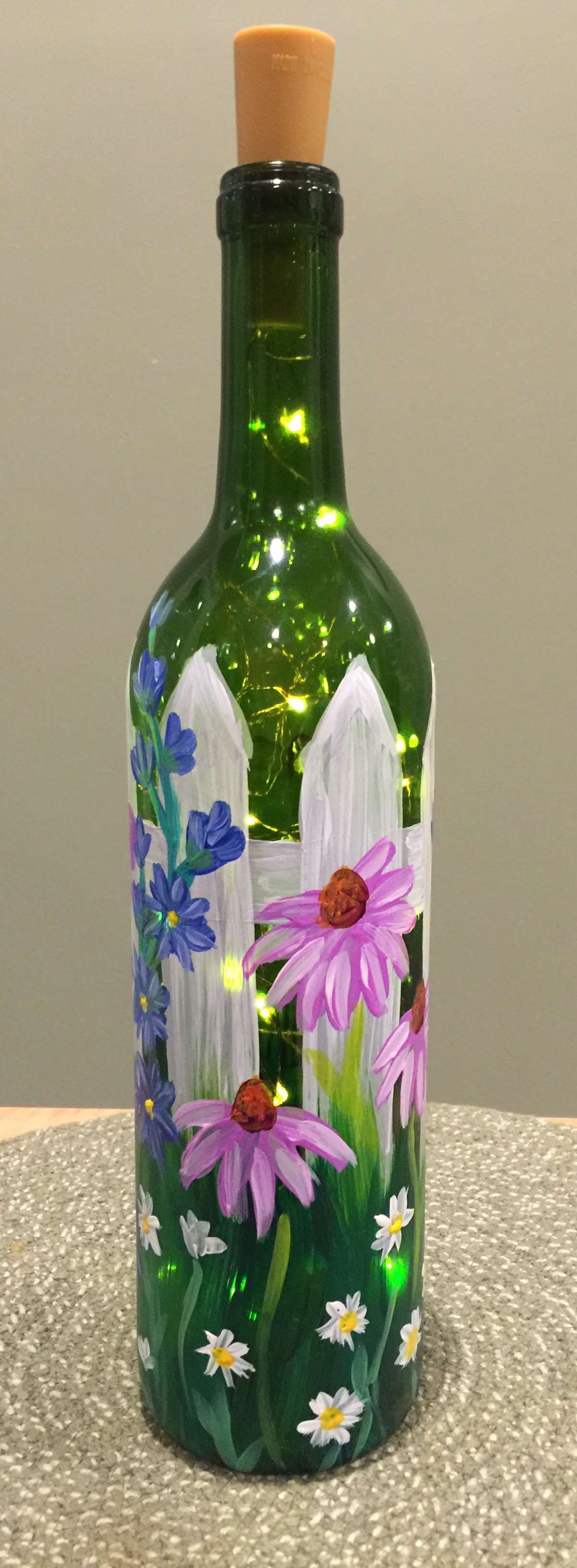 wine bottle painting designs