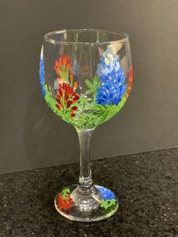Wildflower Wine Glass