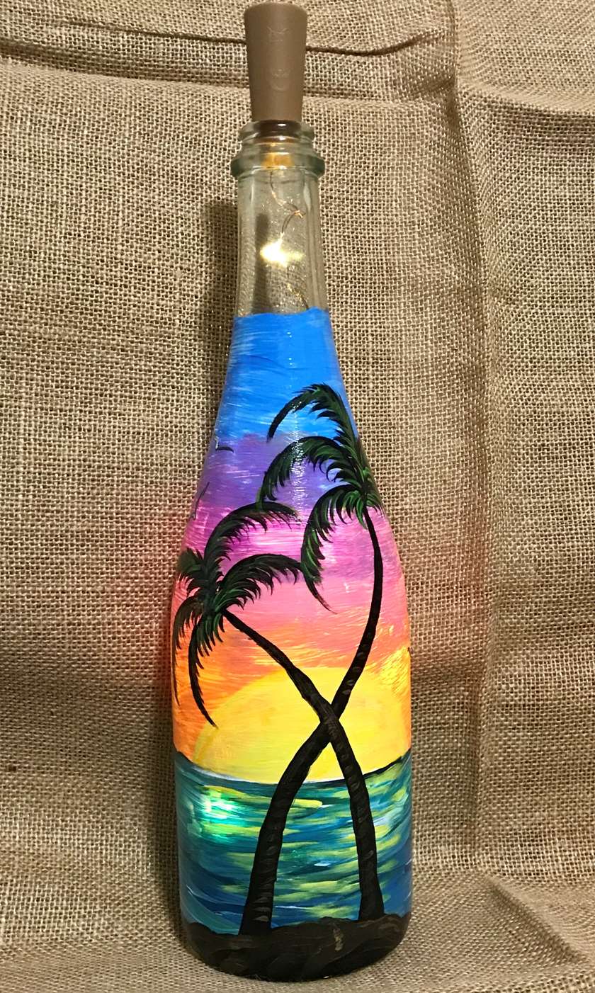Craft Night: Wine Bottle Painting! Come with Lights!
