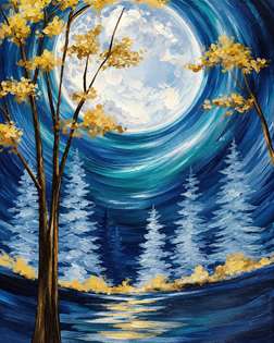 Winter Moon-Kissed Path