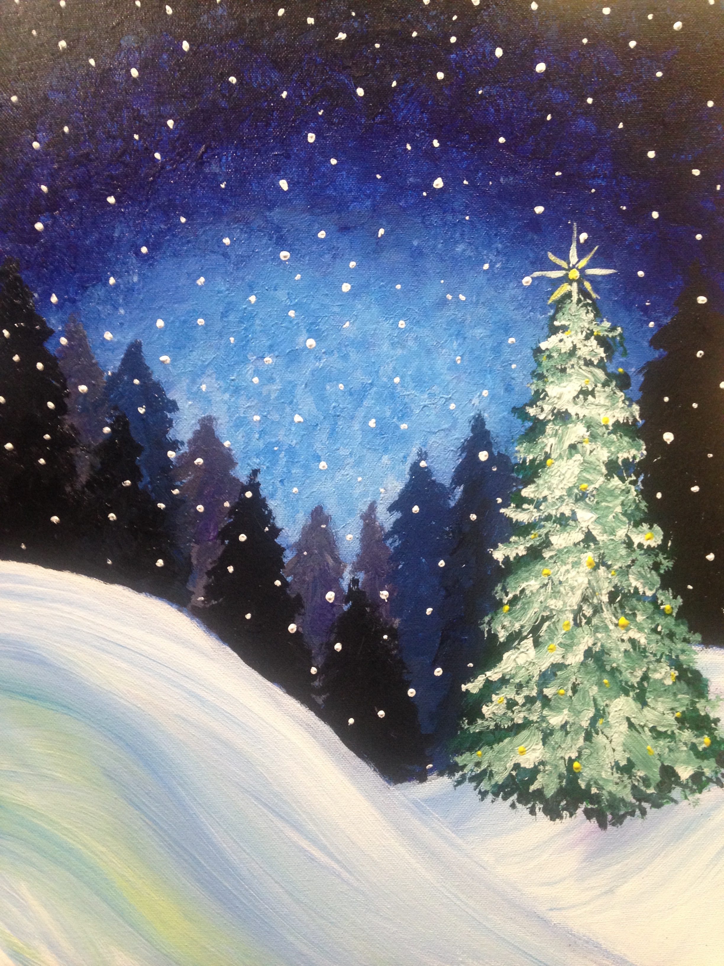 Winter Moonlight - Pinot's Palette Painting