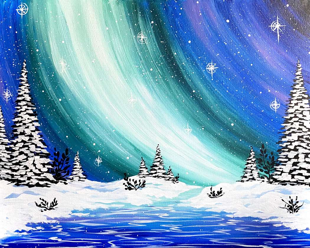 Date Night or Paint  on Single Canvas!