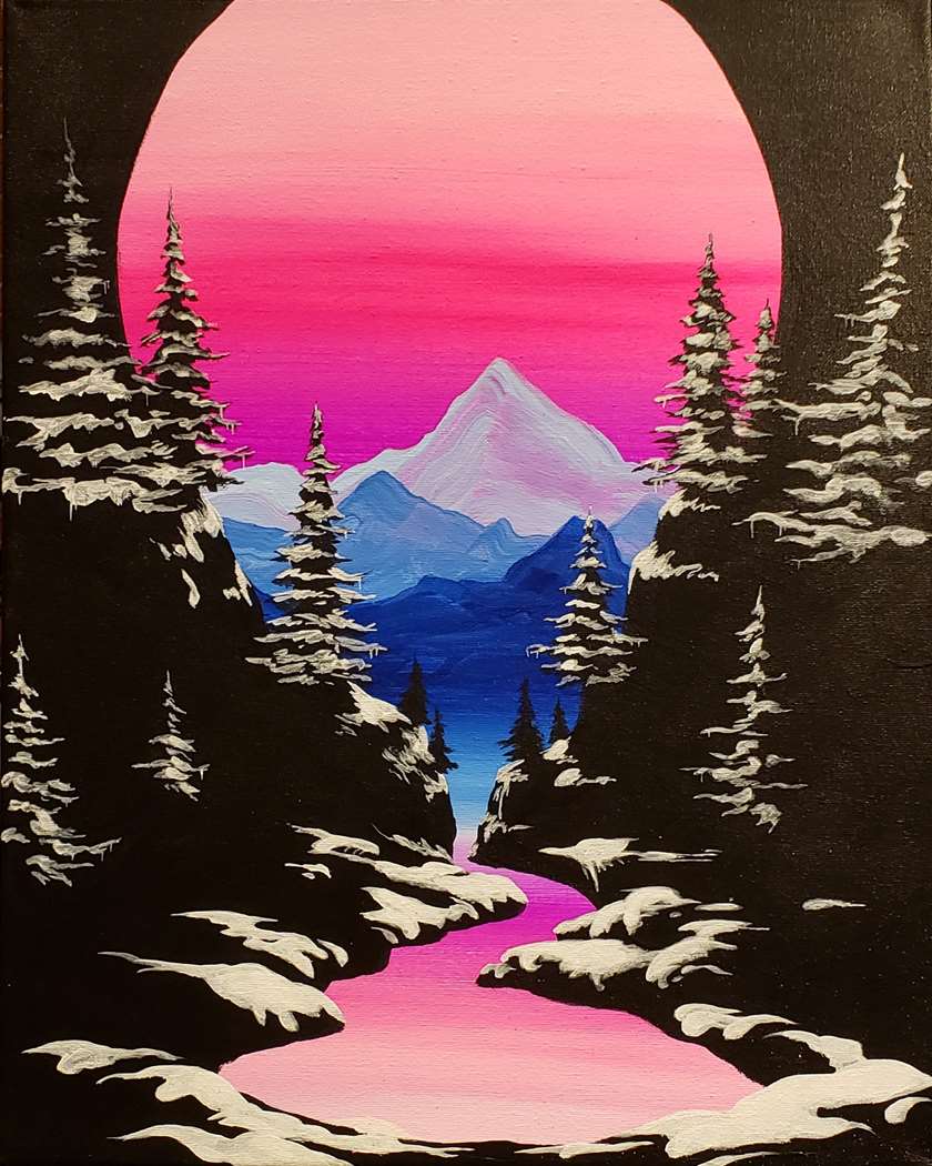 Winter spin on our wildly popular Eventide painting!!!