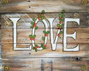 Wooden Sign - Rustic Love