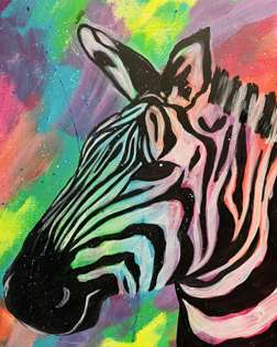 Zebra in Neon