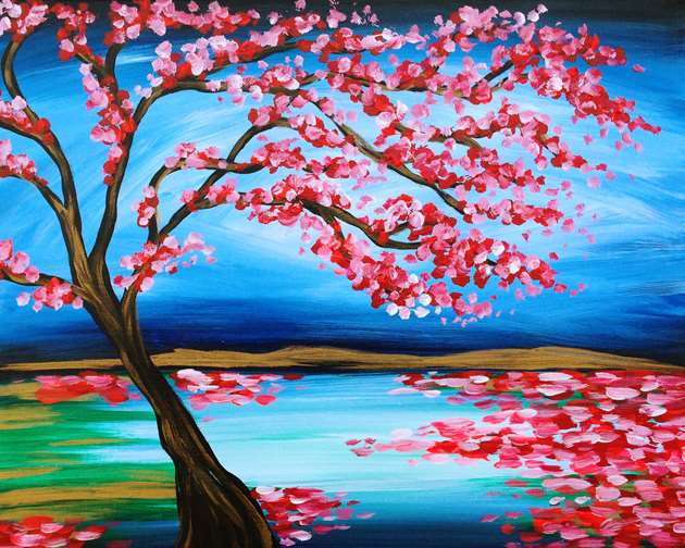 Zen Blossoms - Pinot's Palette Painting